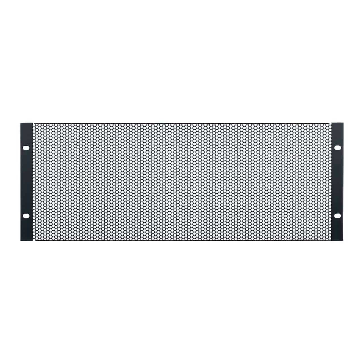 Lowell SVPL-4 4RU Steel Vent Panel / Black / 63 Percent Open Area