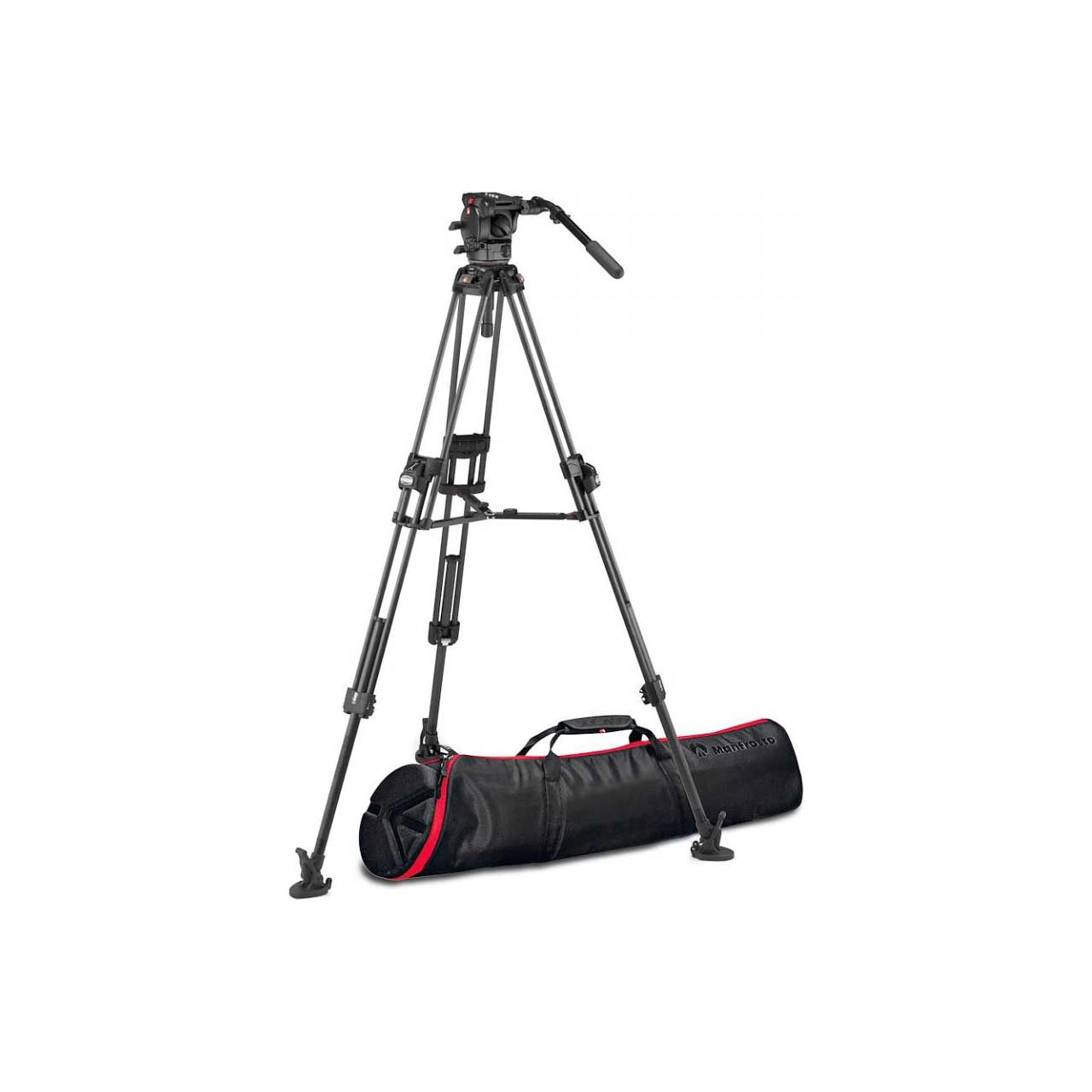 Manfrotto FastTripod 645 – Treppiede Video Professionale In Alluminio A Doppio Tubo, Leggero Per Reflex, Mirrorless E Camcorder, Ideale Per Videomaker