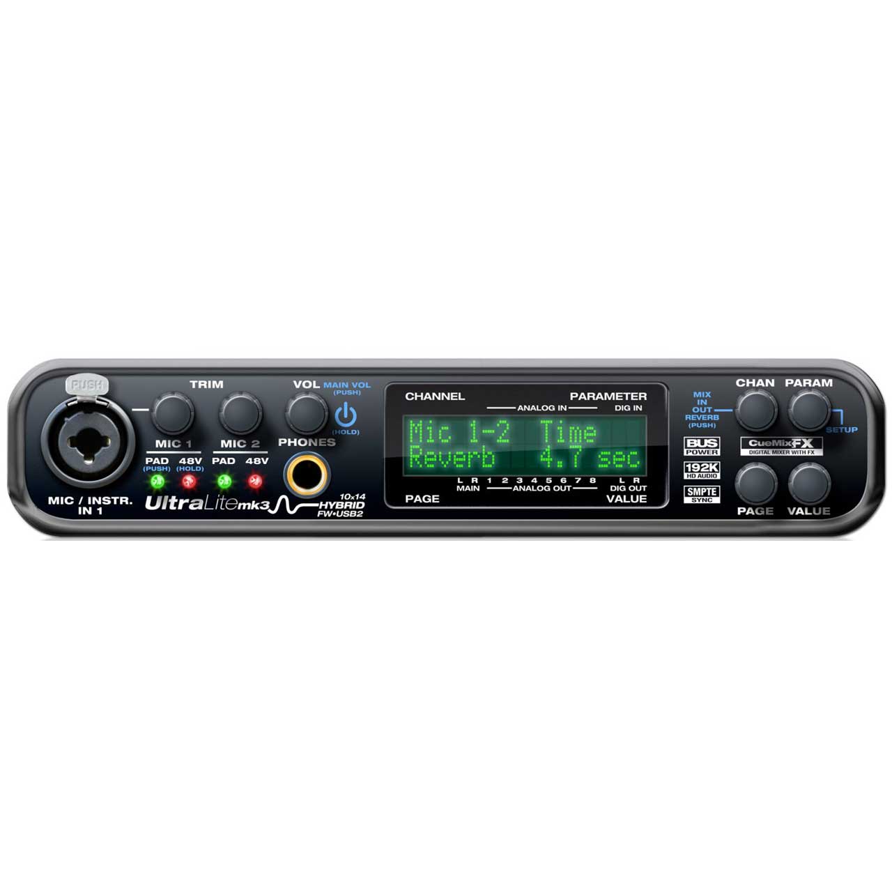 Motu UltraLite-mk3 Hybrid FireWire / USB2 Audio Interface with On