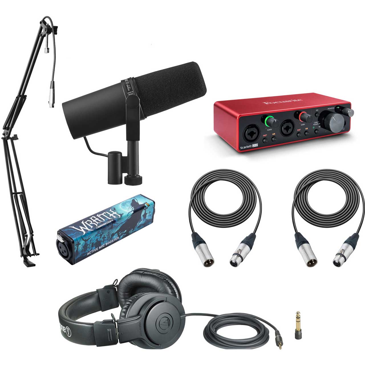 Shure SM7B Podcast Creators Kit w/ Focusrite Scarlett 2i2