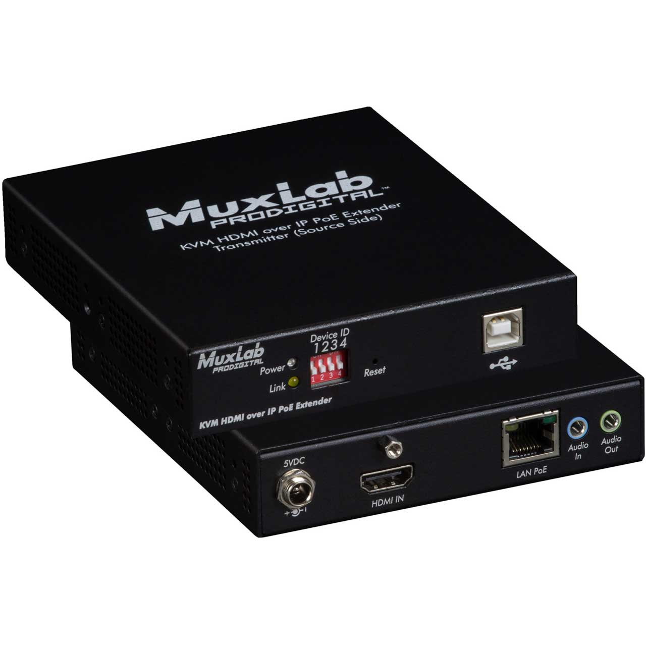Muxlab 500772 UHD-4K KVM HDMI over IP PoE Extender - Transmitter