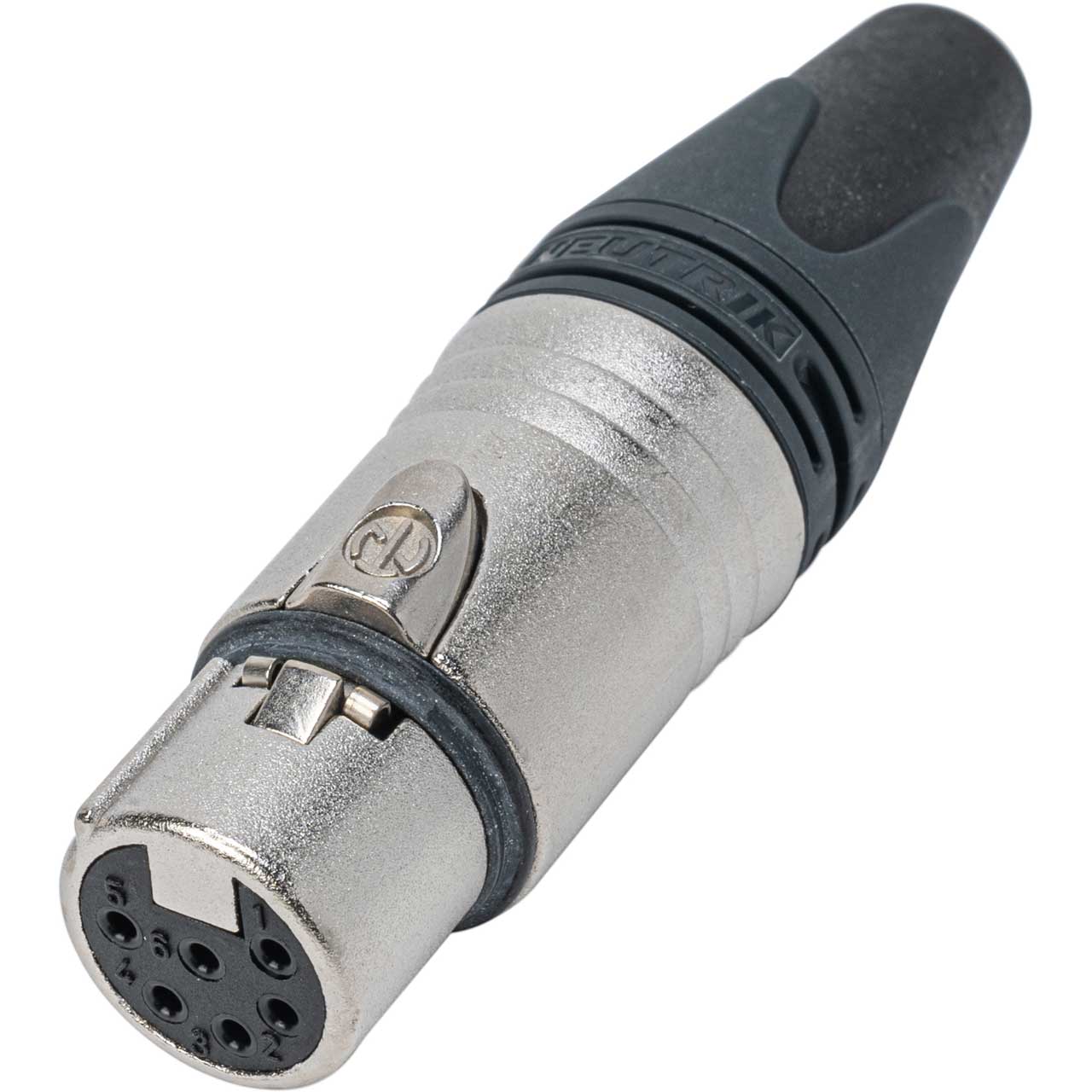 Housing　XLR　Silver　with　and　Cable　Pole　Nickel　NC6FXX　Neutrik　Connector　Female　Contacts