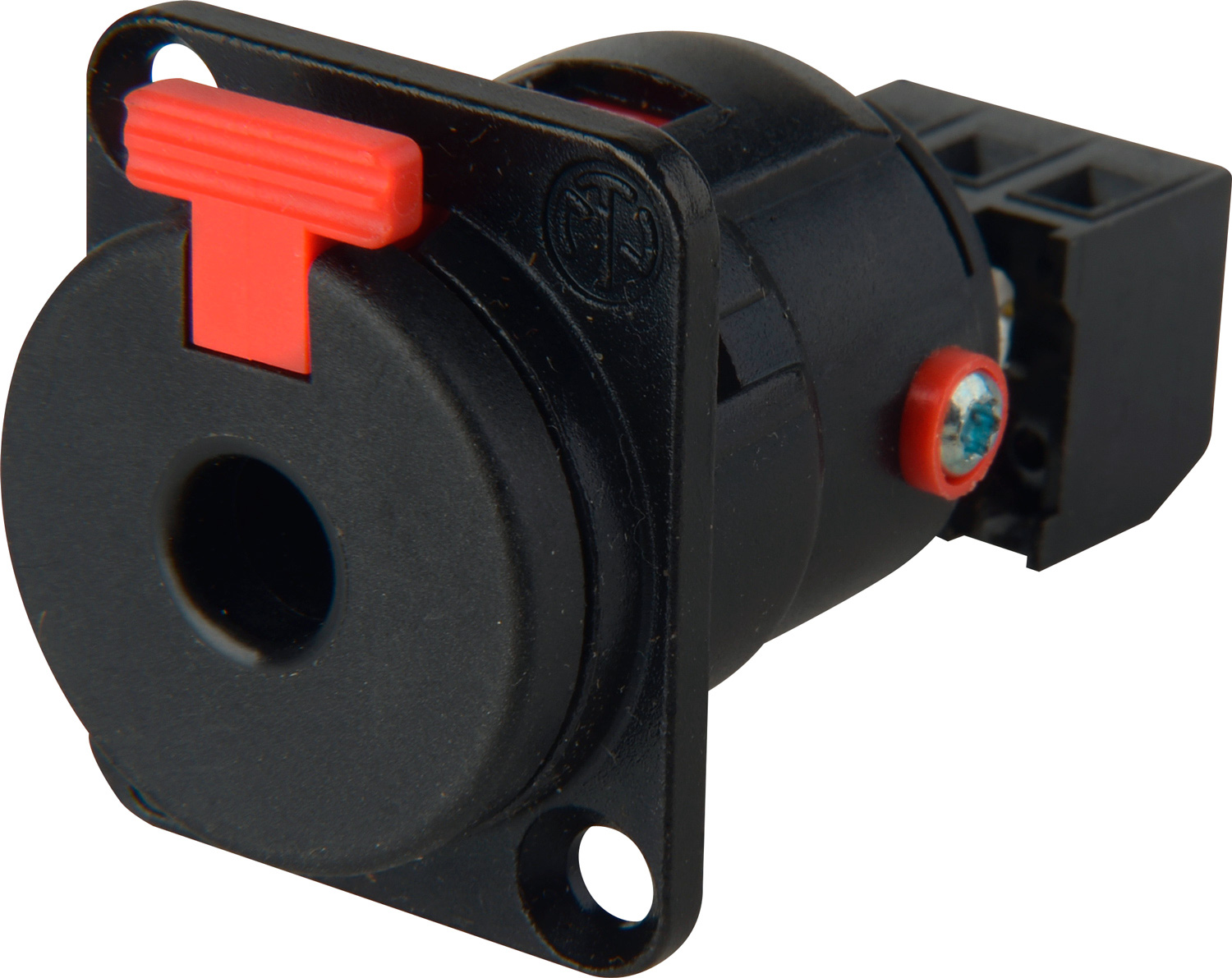 Female Chassis Mount TRS to Snap Terminal