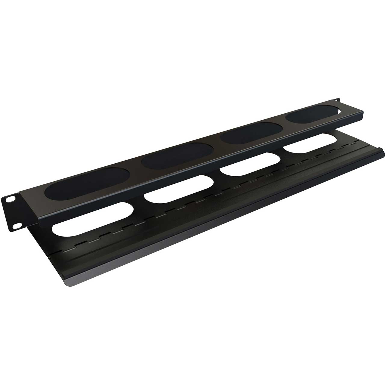 Hammond PCMDD19001BK1 1RU Hinged Manager with Door PCMDD19001BK1