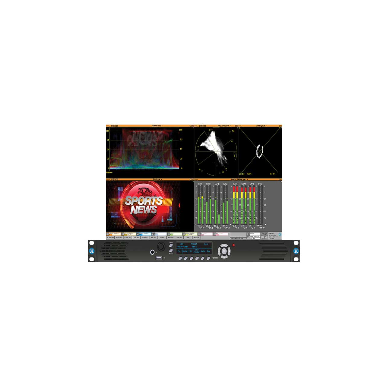 Phabrix PHRX1000AGE Rx 1U 19 Inch Rack Mount Chasis - 4 Module Bays - HD/SD-SDI Base Unit with CPU Module  PHRX1000AGE