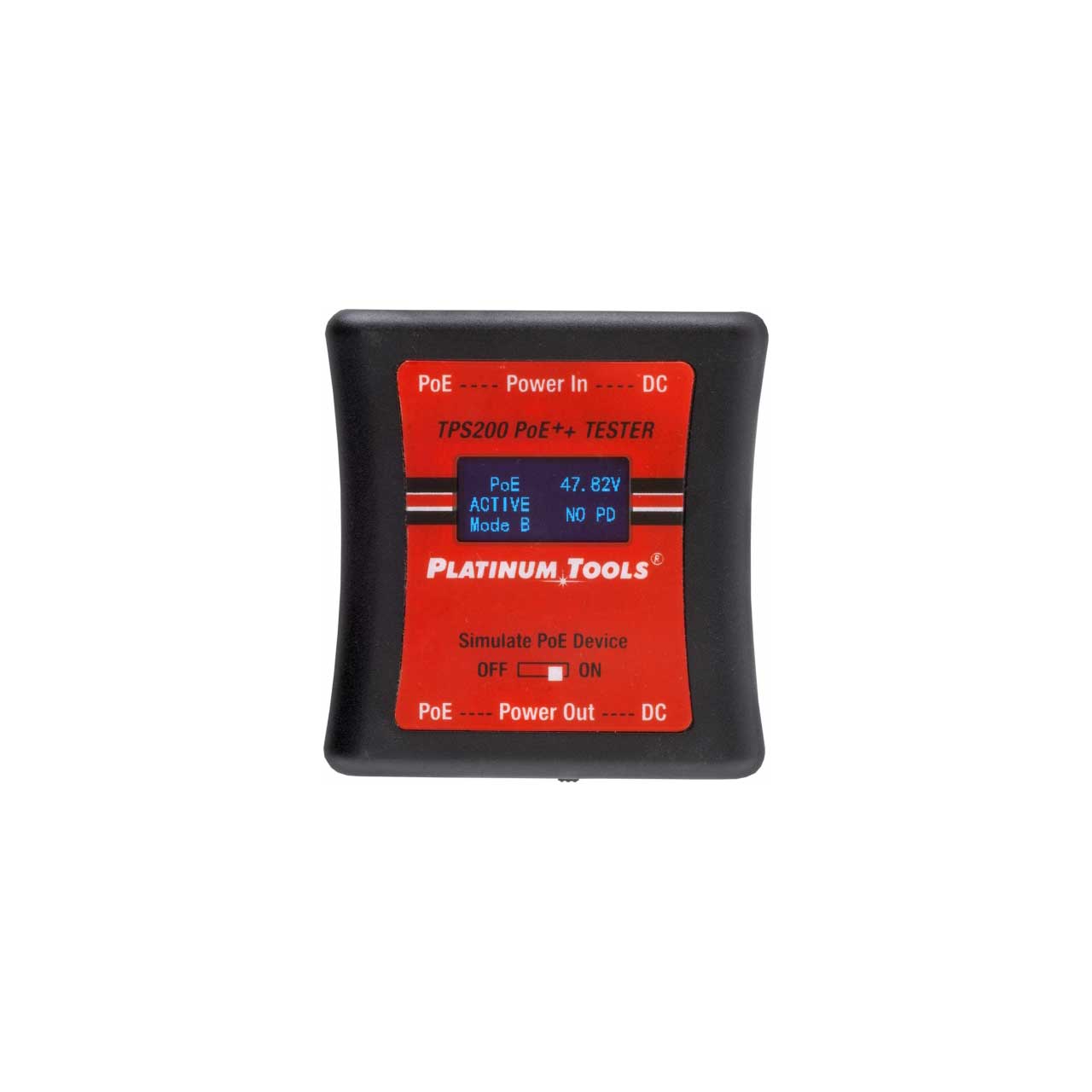 Platinum Tools TPS200C Dual RJ45 / 5.5mm DC Jack PoE Tester PLAT-TPS200C