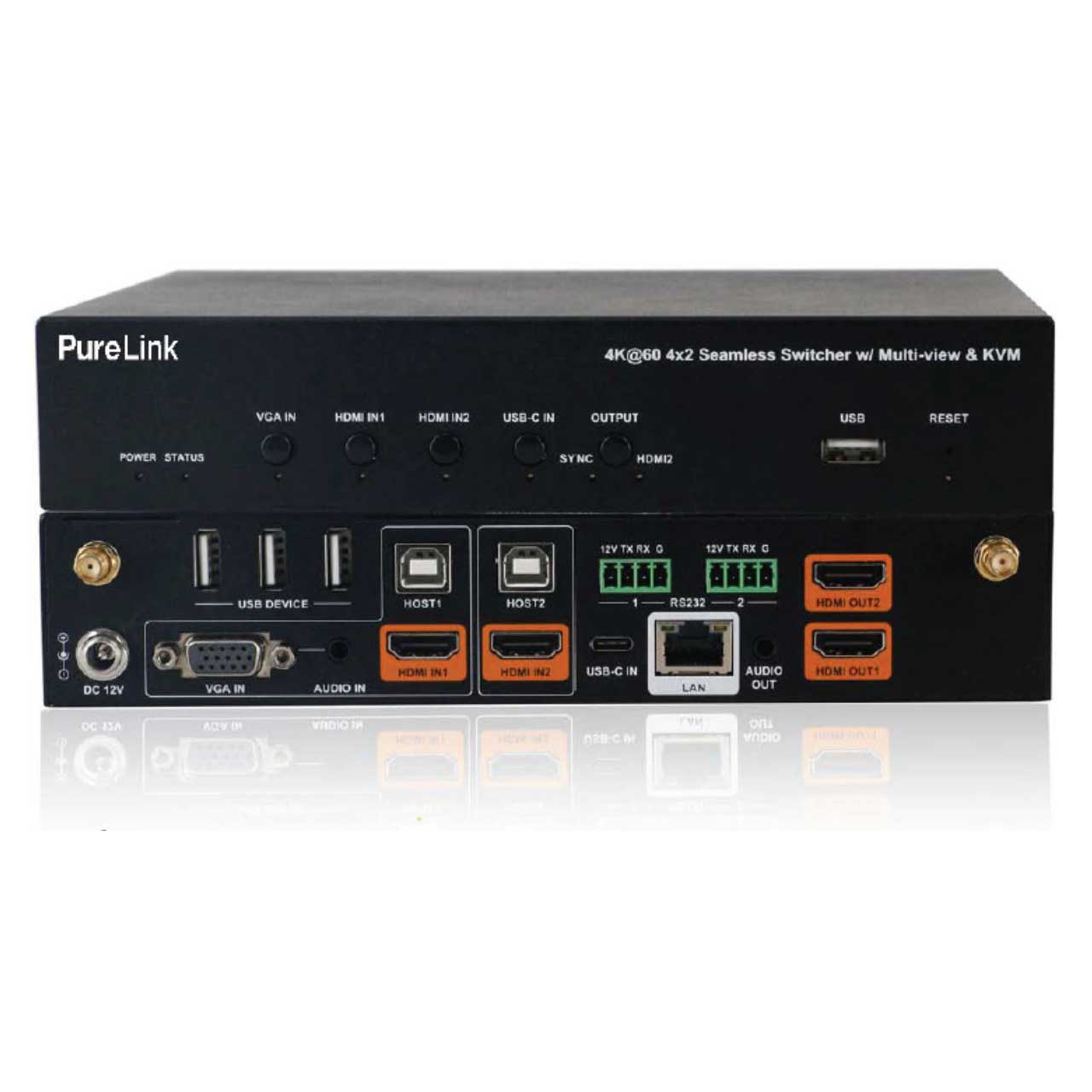 Sicilien Saml op Armstrong PureLink COLLABORA-8-4K 4K@60 8-Source Multiview/Huddle Collaboration Hub  with Airplay / Miracast / HDMI /
