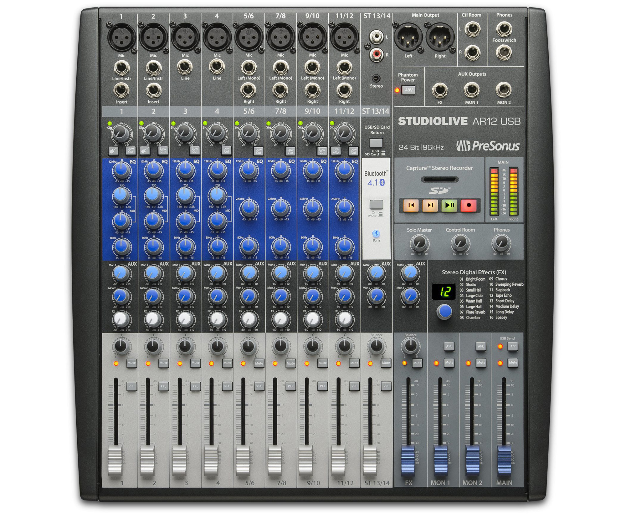 PreSonus StudioLive AR12 14Channel Hybrid Digital/Analog Performance Mixer