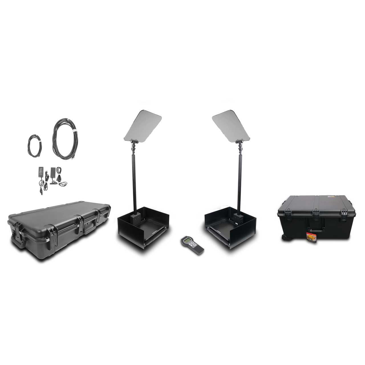 Prompter People PRO-SP19PHB-AUTO AutoStepper 19In High Bright Daylight Viewable Teleprompters - Remote/Cases/Software PRO-SP19PHB-AUTO