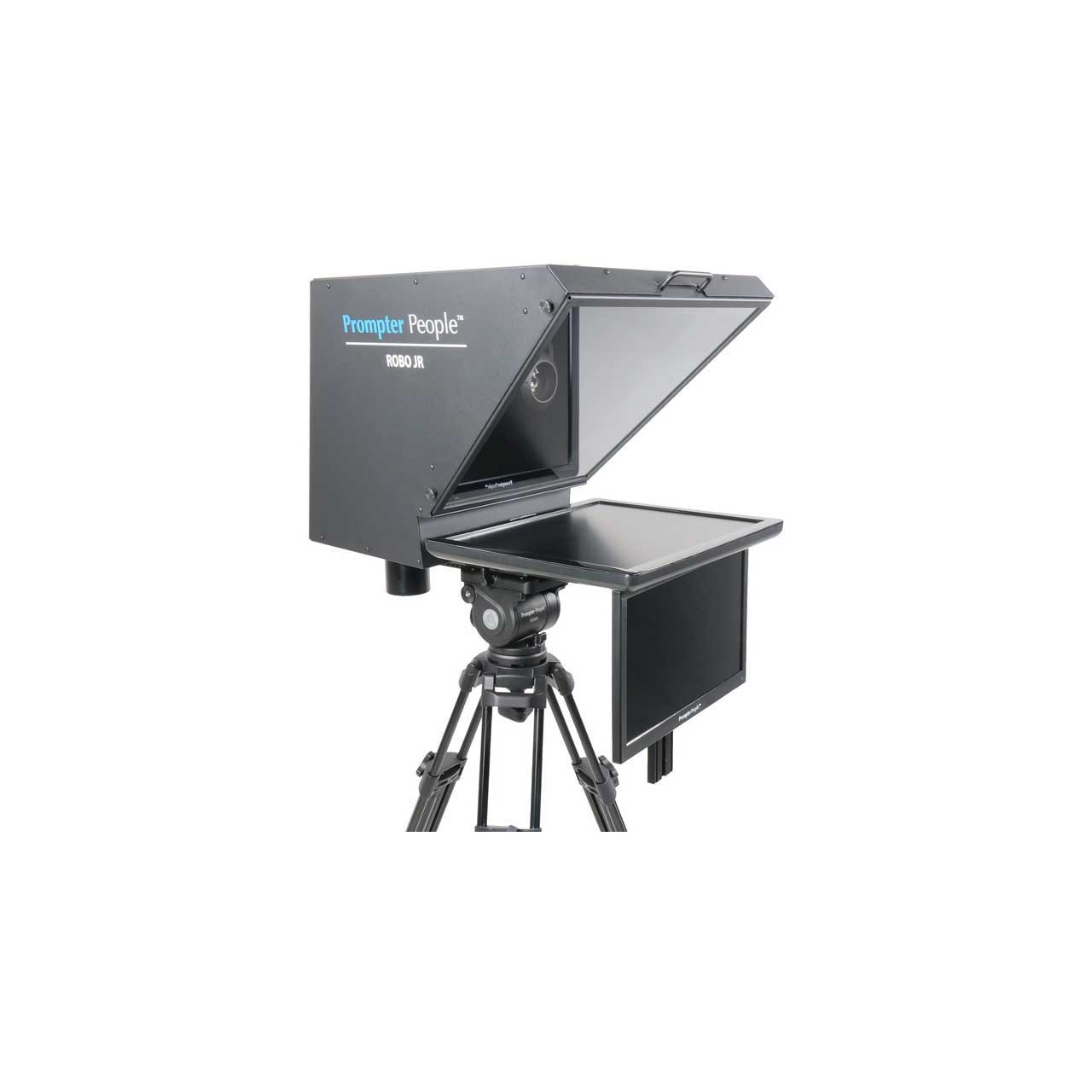 Prompter People ROBO-JR-15TM Robo JR 19-In AutoReversing HDMI/VGA Teleprompter w/15.6-In HD-SDI/HDMI/VGA Talent Monitor ROBO-JR-15TM