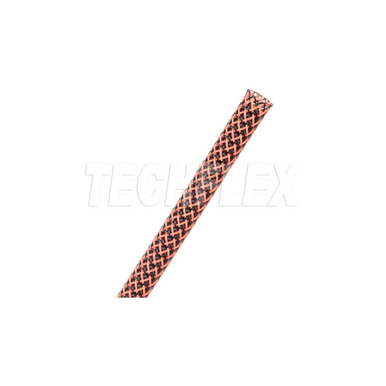 Techflex PTT0.25BNR Flexo Tight Weave 1/4-Inch - Black & Neon Red - 200 Foot  PTT0-25BNR-200FT