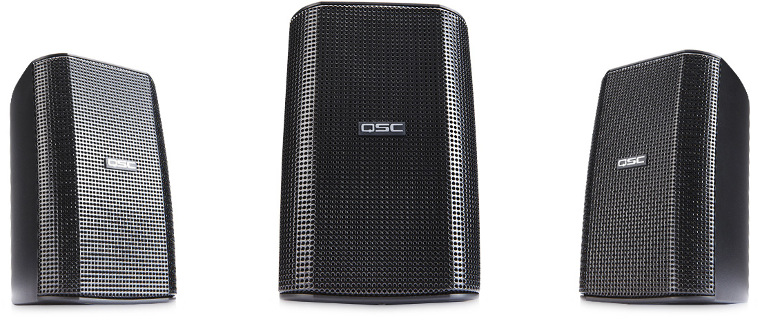 QSC Audio AD-S32T 2-Way Surface Mount Speaker - Black - Pair