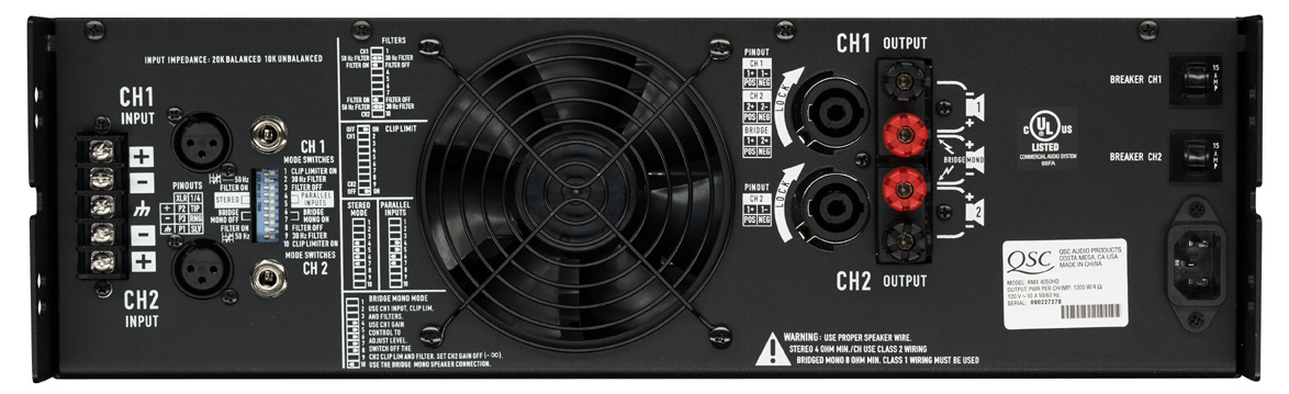 Qsc 4000 watt hot sale amplifier