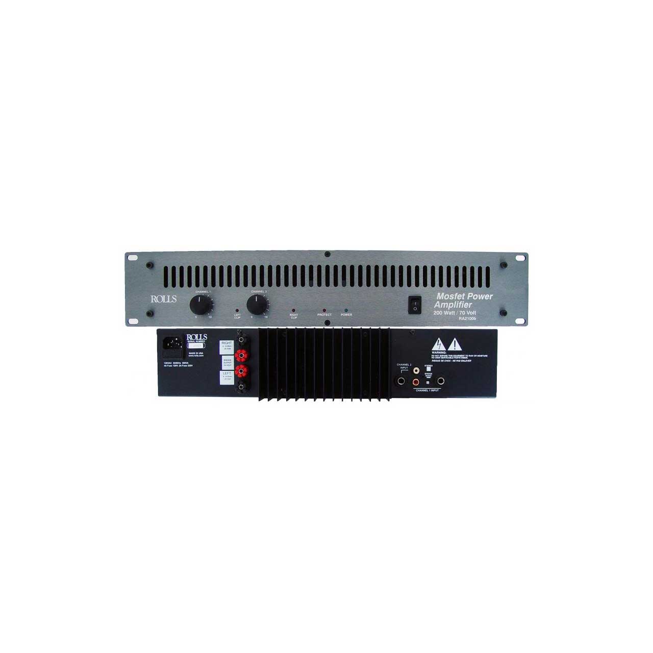 Rolls RA2100B 200 Watt/Ch.(4ohms) Audio Power Amplifier