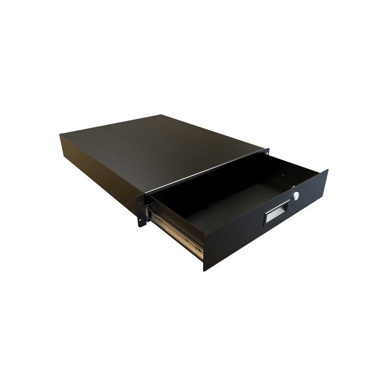 Hammond RDRW1900322BK1 2RU 22D RDRW Series Locking Drawer - Black RDRW1900322BK1