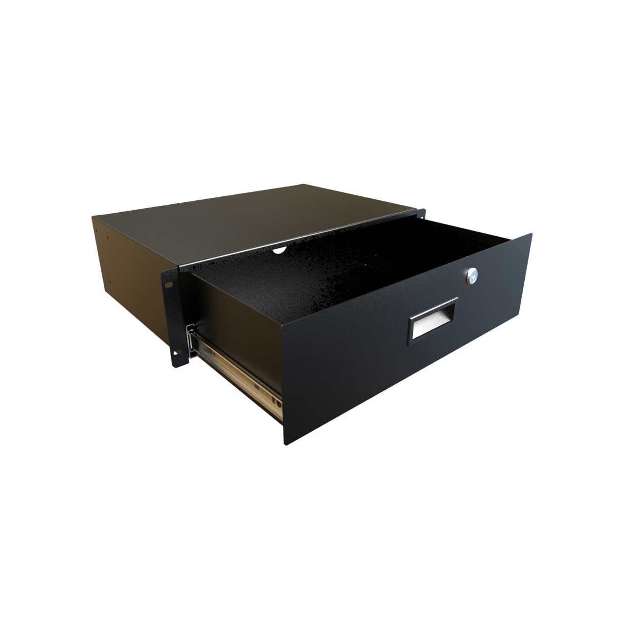 Hammond RDRW1900512BK1 3RU 12D RDRW Series Locking Drawer - Black RDRW1900512BK1