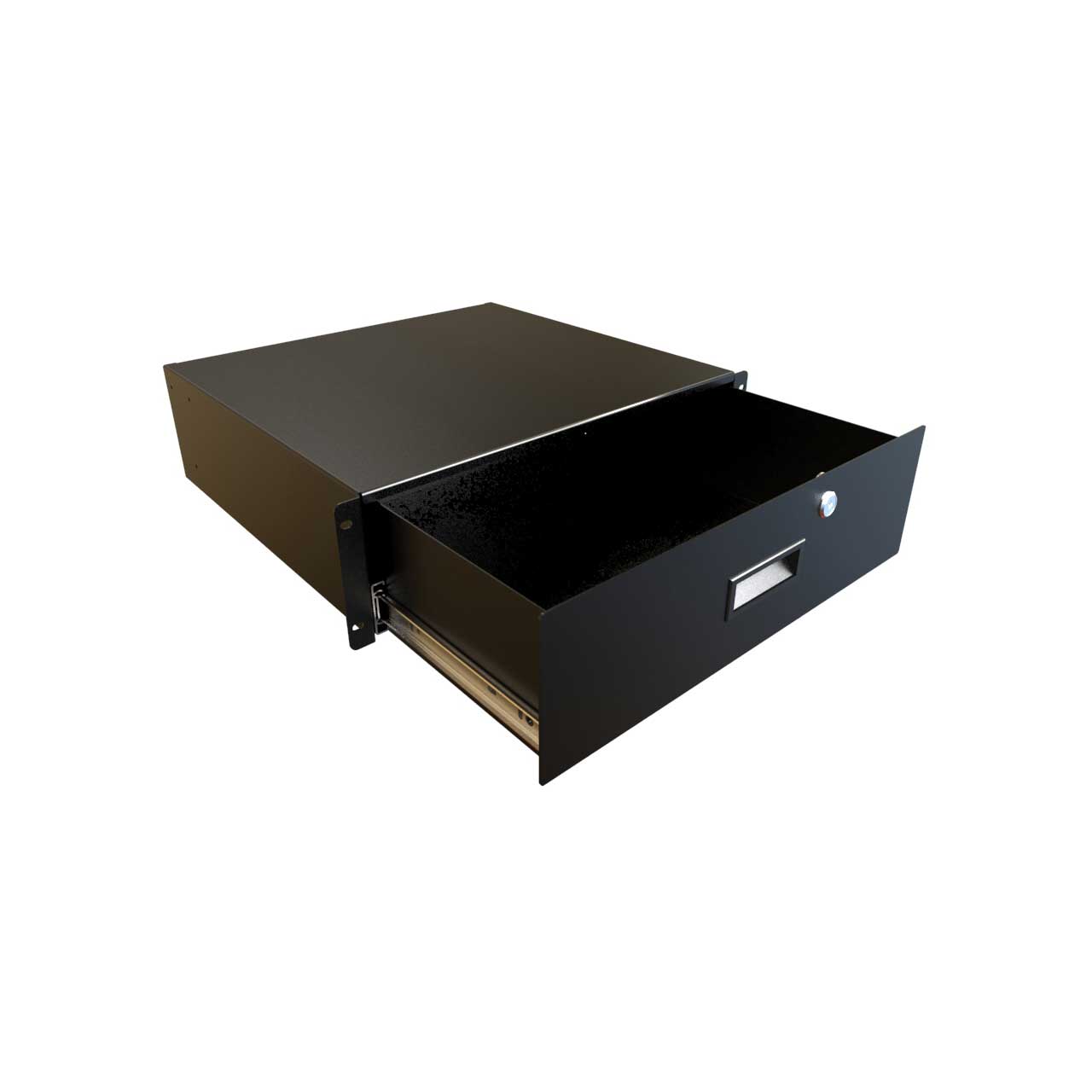 Hammond RDRW1900516BK1 3RU 16D RDRW Series Locking Drawer - Black RDRW1900516BK1
