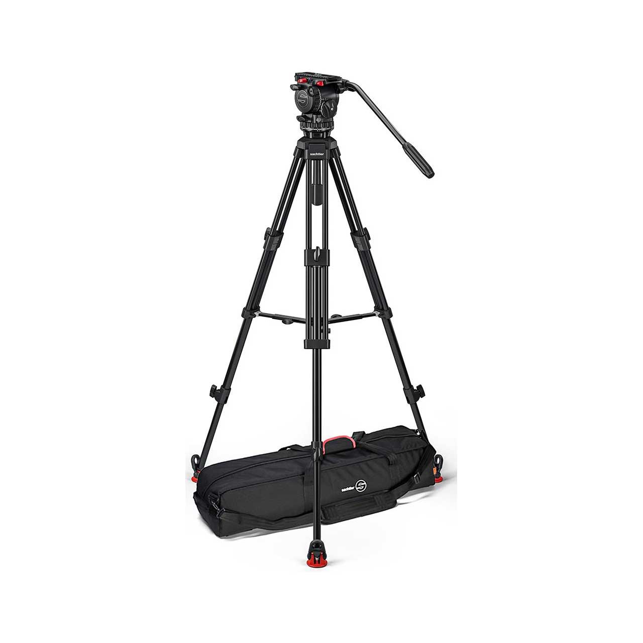 Sachtler 0773AM System FSB Sideload and 75/2 Aluminum Tripod Legs with Mid -Level Spreader and Bag
