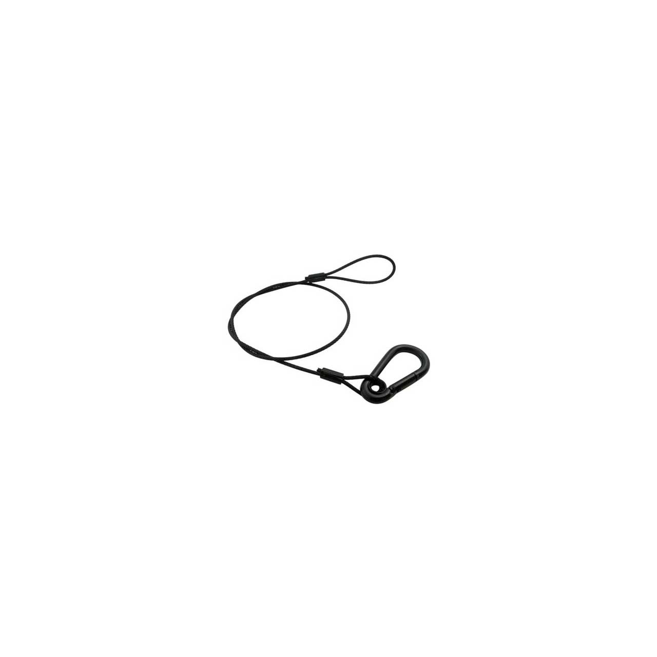 Fehr Brothers SAFE-3 1/8 x 18 7 x 7 Galvanized Lighting Restraint Cable with 5/16 Spring Hook - Black SAFE-3