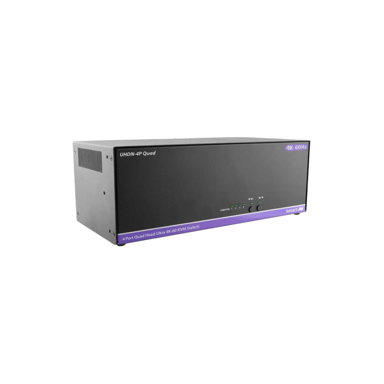Smart-AVI UHDN-4P-QUAD 4-Port - Quad Head 4K-60Hz KVM Switch - Includes UHDN-4P-Quad and PS5VD4A UHDN-4P-QUAD