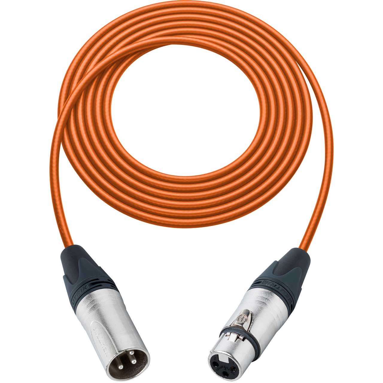 Sescom SC1.5XXJOE Mic Cable Canare Star-Quad 3-Pin XLR Male to 3-Pin XLR Female Orange - 1.5 Foot