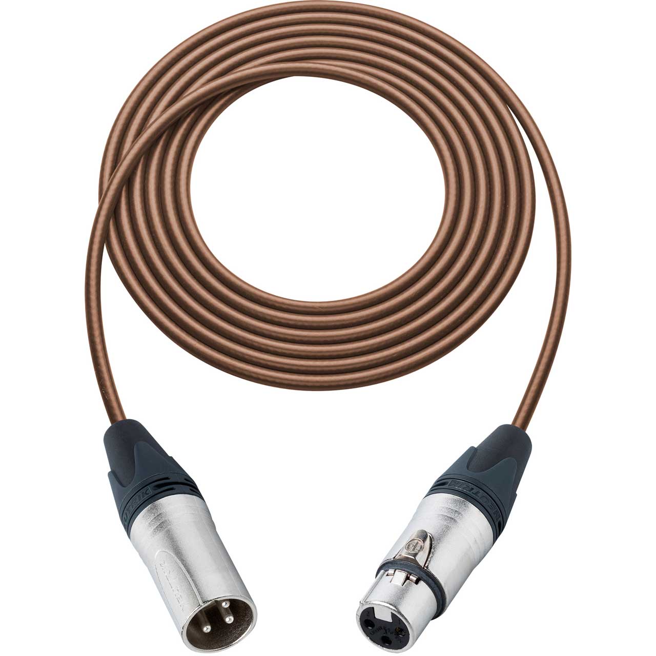 Sescom SC100XXJBN Mic Cable Canare Star-Quad 3-Pin XLR Male to 3-Pin XLR Female Brown - 100 Foot