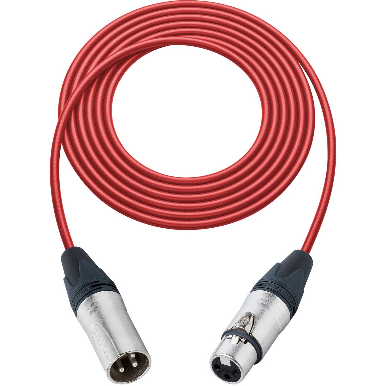 Sescom SC100XXJRD Mic Cable Canare Star-Quad 3-Pin XLR Male to 3-Pin XLR Female Red - 100 Foot