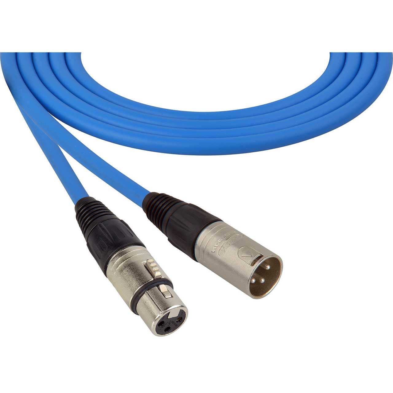 Sescom SC75XXJBE Mic Cable Canare Star-Quad 3-Pin XLR Male to 3-Pin XLR Female Blue - 75 Foot