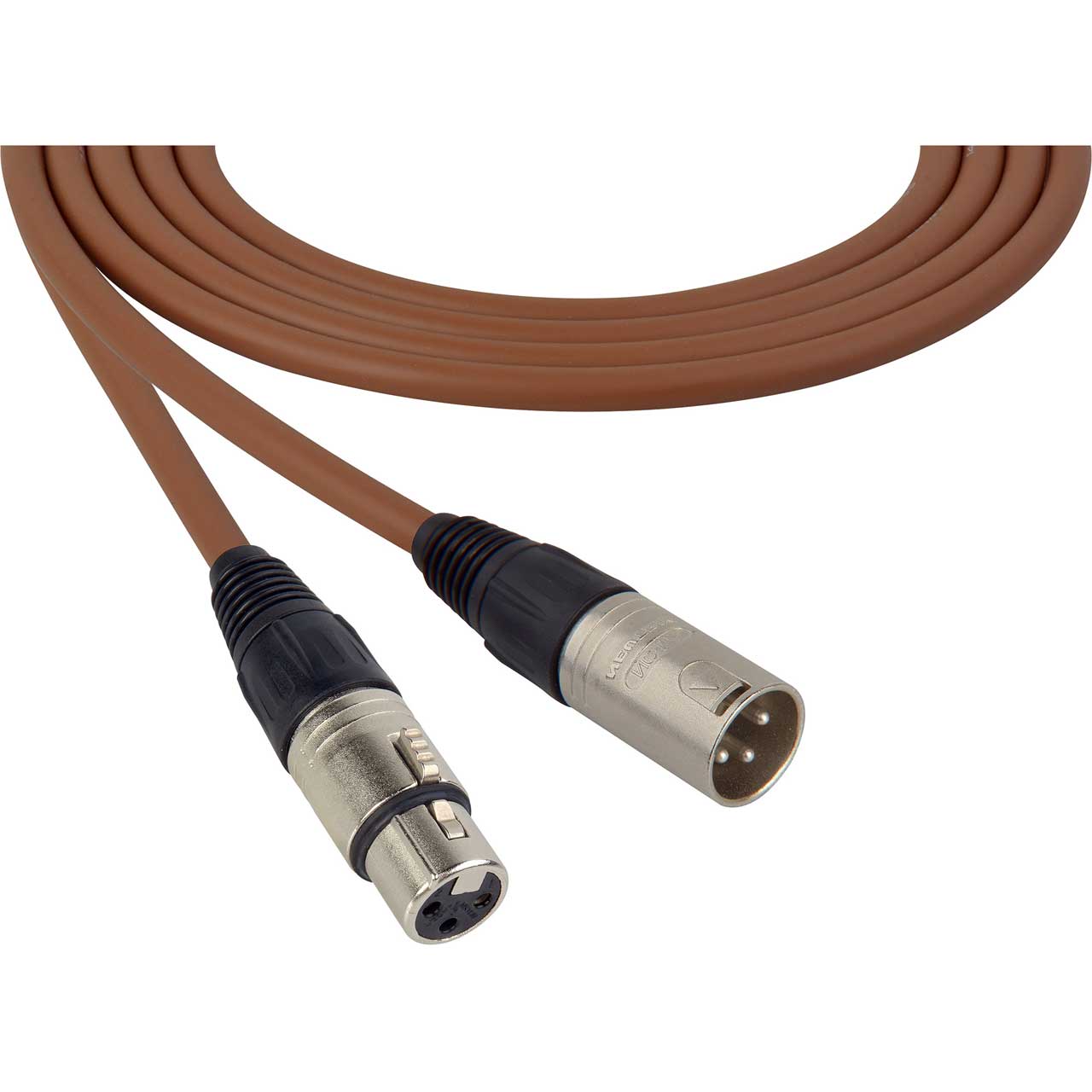 Sescom SC75XXJBN Mic Cable Canare Star-Quad 3-Pin XLR Male to 3-Pin XLR Female Brown - 75 Foot