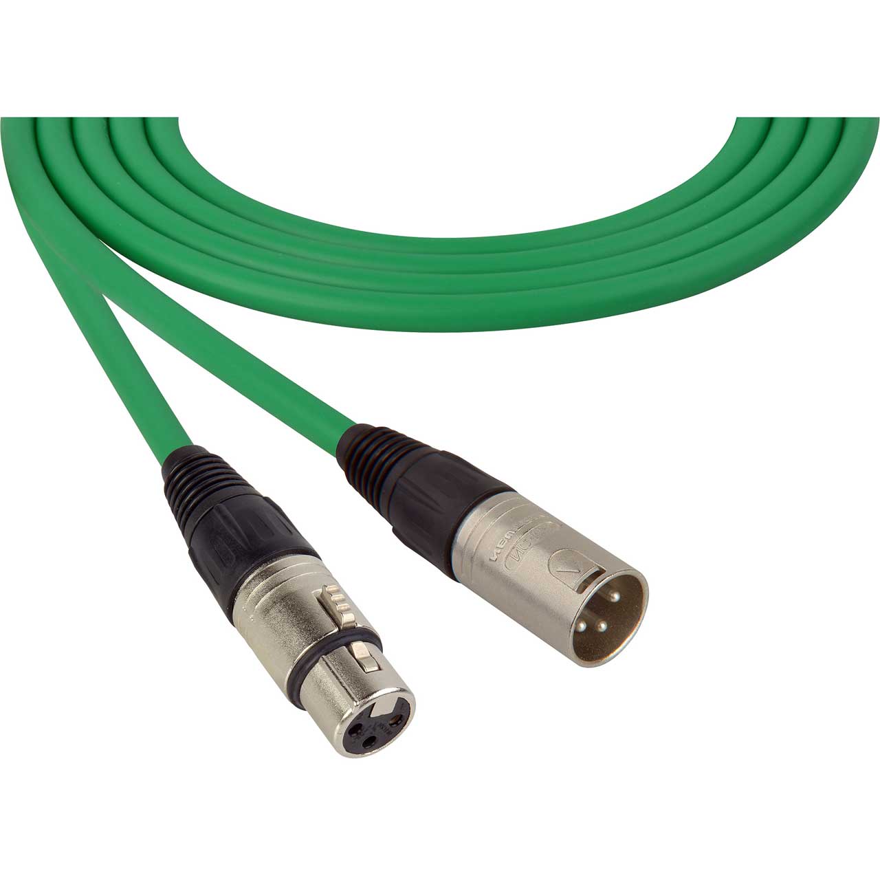Sescom SC75XXJGN Mic Cable Canare Star-Quad 3-Pin XLR Male to 3-Pin XLR Female Green - 75 Foot