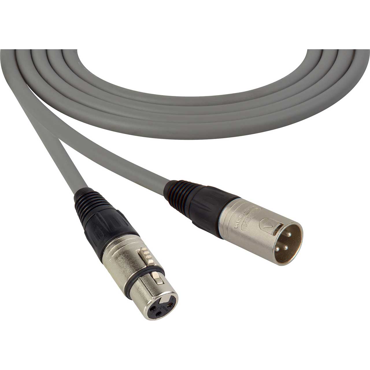 Sescom SC75XXJGY Mic Cable Canare Star-Quad 3-Pin XLR Male to 3-Pin XLR Female Gray - 75 Foot