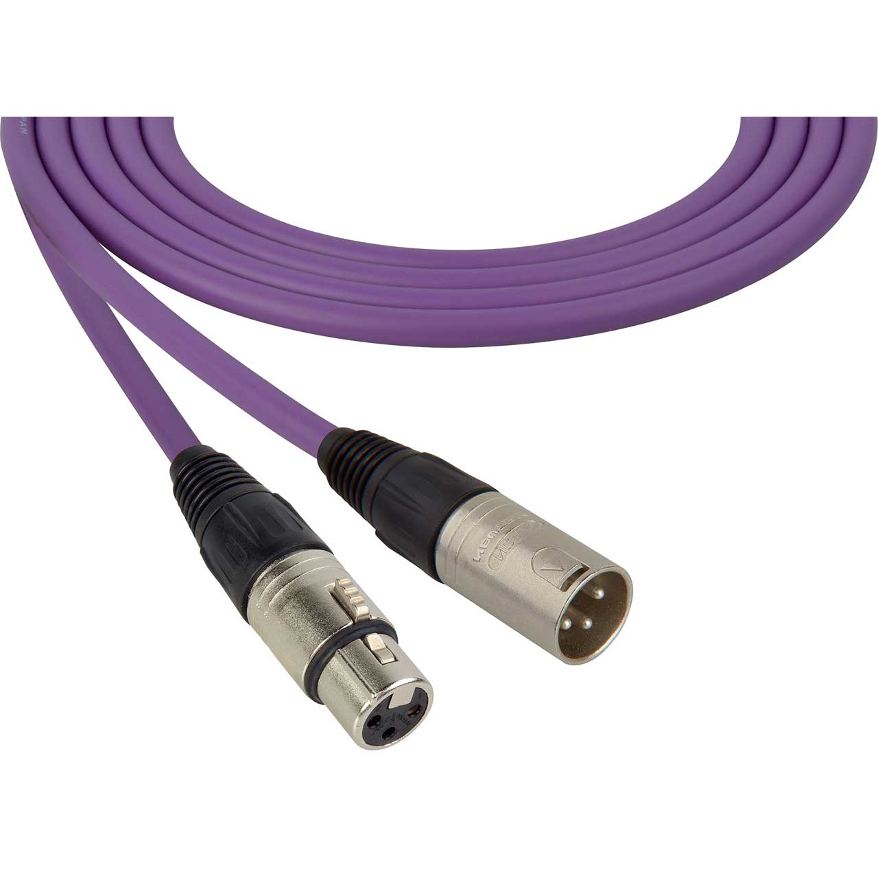 Sescom SC75XXJPE Mic Cable Canare Star-Quad 3-Pin XLR Male to 3-Pin XLR Female Purple - 75 Foot