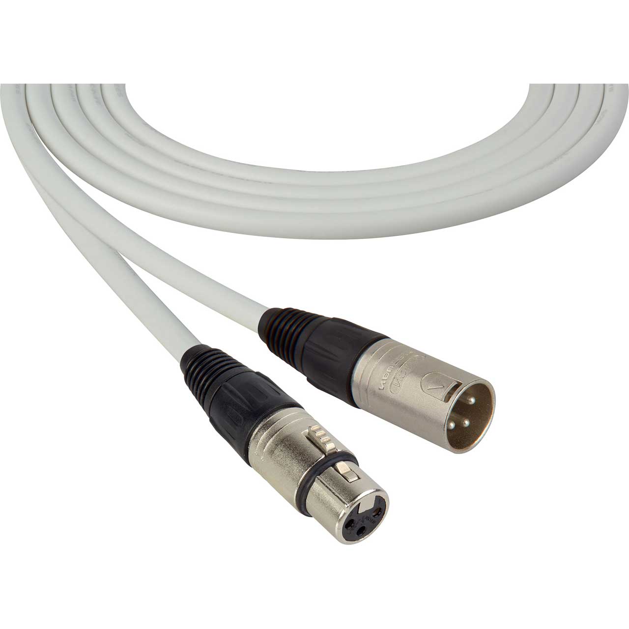 Sescom SC75XXJWE Mic Cable Canare Star-Quad 3-Pin XLR Male to 3-Pin XLR Female White - 75 Foot