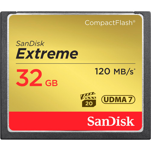 SanDisk 32 GB Extreme CompactFlash Memory Card  SAECF32GBQ