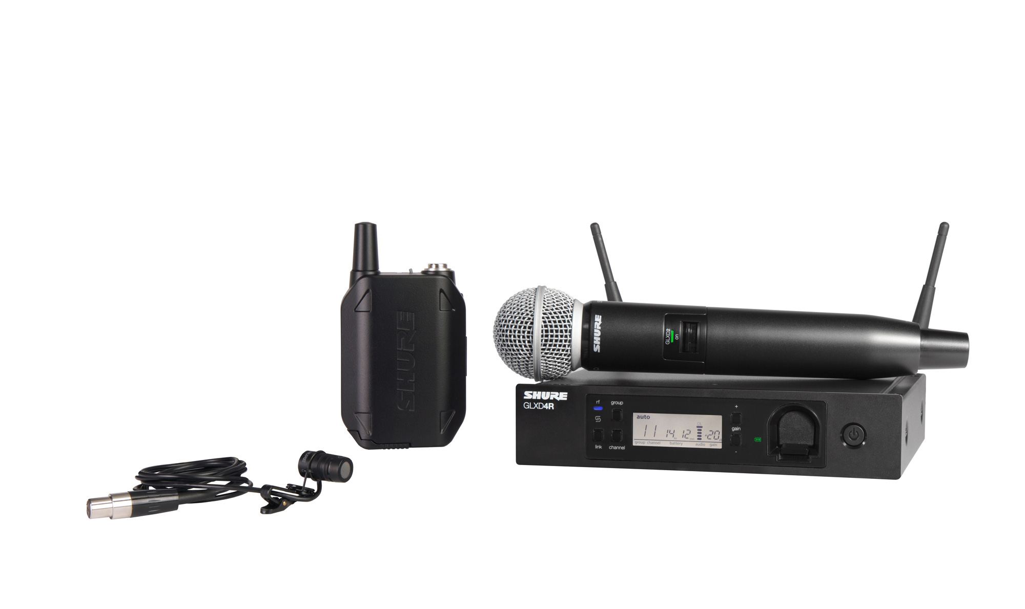 Shure GLXD124R/85/SM58 GLXD Advanced Handheld & Lavalier Combination