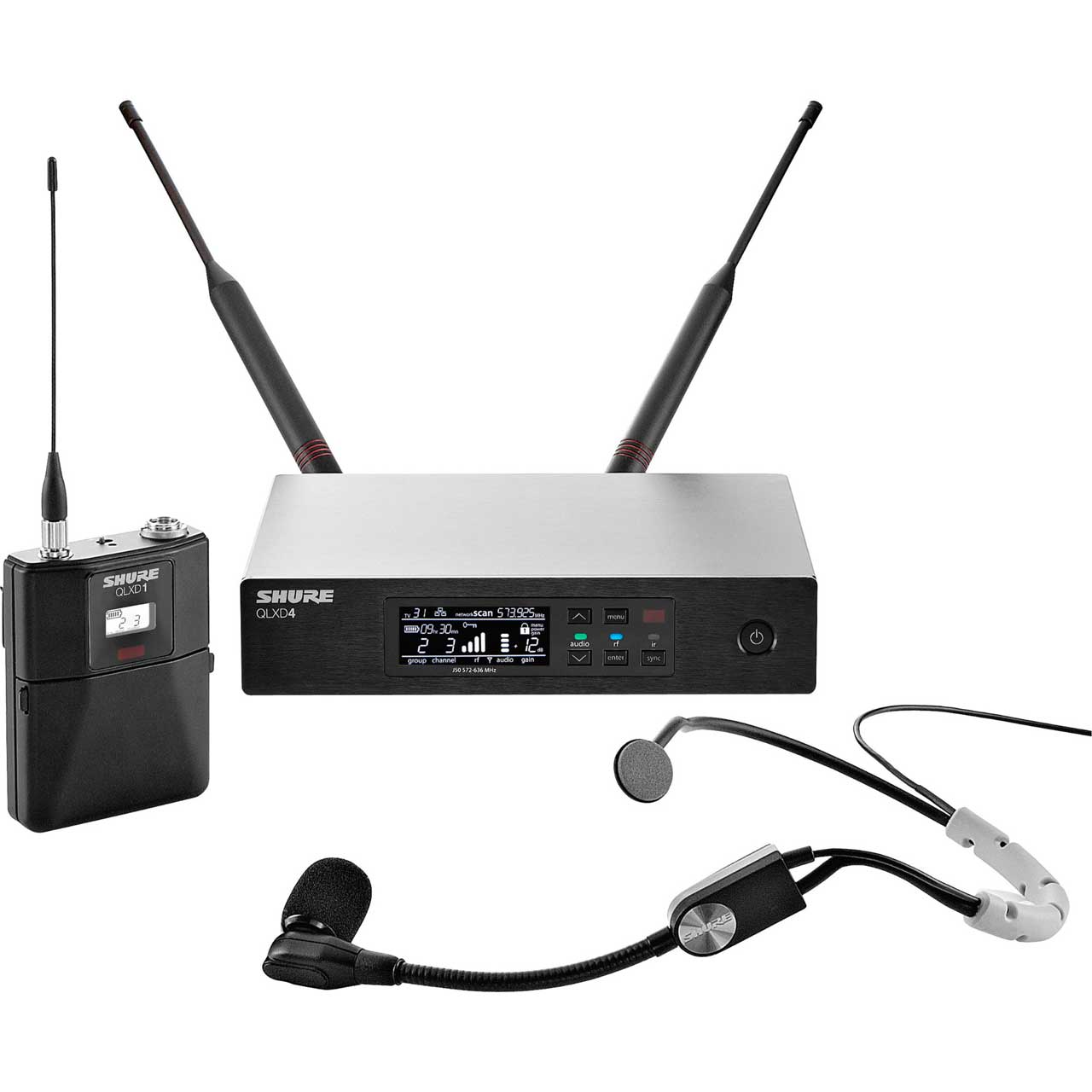 Shure QLXD 8-Channel Digital Wireless Handheld Microphone Package