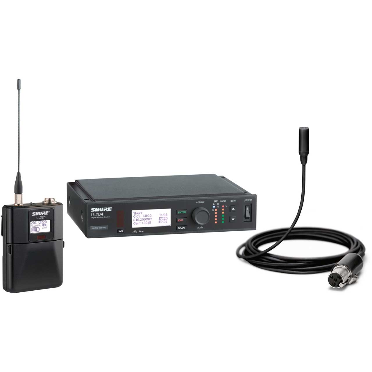 Shure TwinPlex ULX-D Low-Sens Omni Lavalier Wireless with