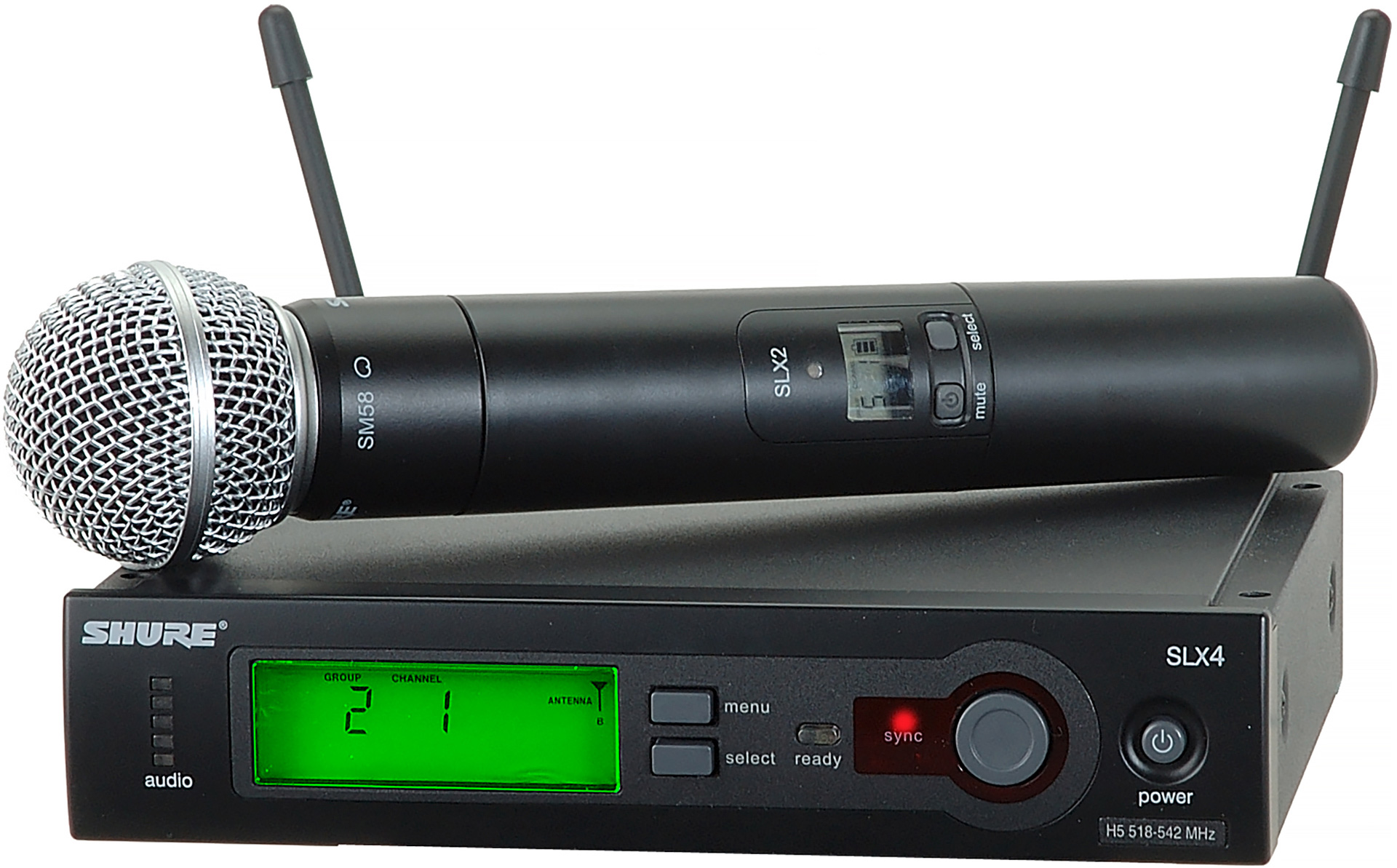 arve perforere Ring tilbage Shure SLX Wireless System SM58 Handheld Mic - G4 470-494 MHz