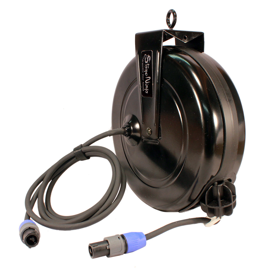 Stage Ninja SPK-40-SP 46 ft Retractable Speaker Cable Reel ...