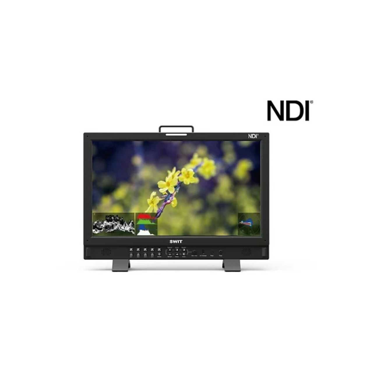 SWIT BM-215-NDI 21.5-inch 3G-SDI / HDMI2.0 1920x1080 QLED NDI Monitor - V-Mount BM-215-NDI-S