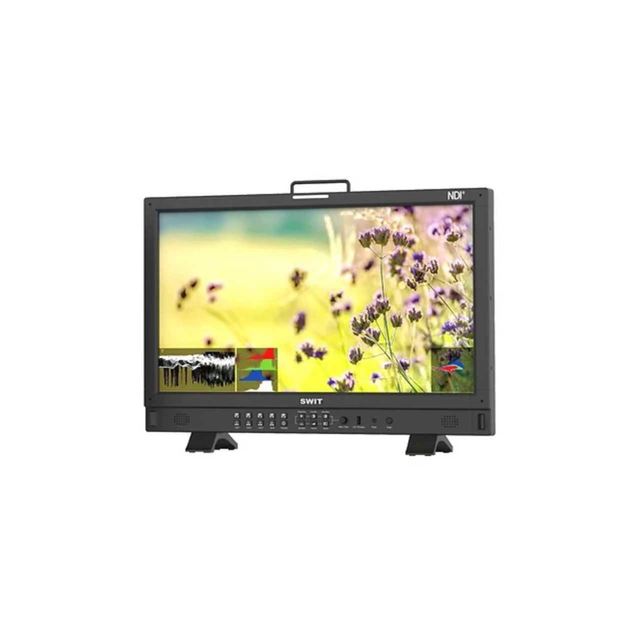 SWIT BM-245-NDI 23.8-inch 3G-SDI / HDMI2.0 1920x1080 QLED NDI Monitor - Gold Mount BM-245-NDI-A