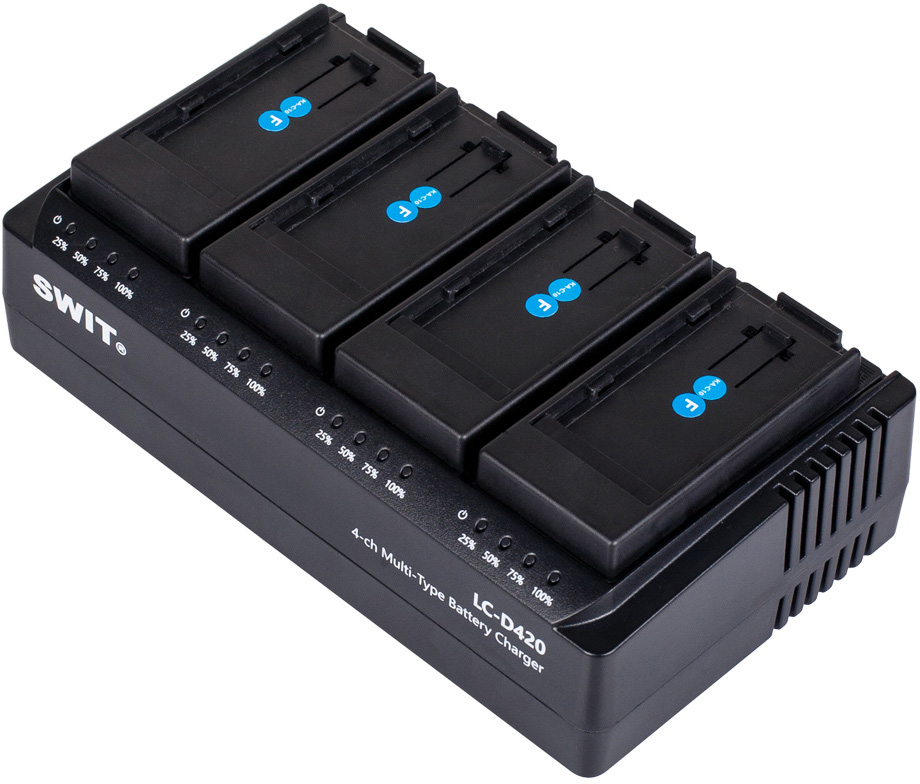 SWIT LC-D420F 4-ch Simultaneous DV Battery Charger for Sony Battery 