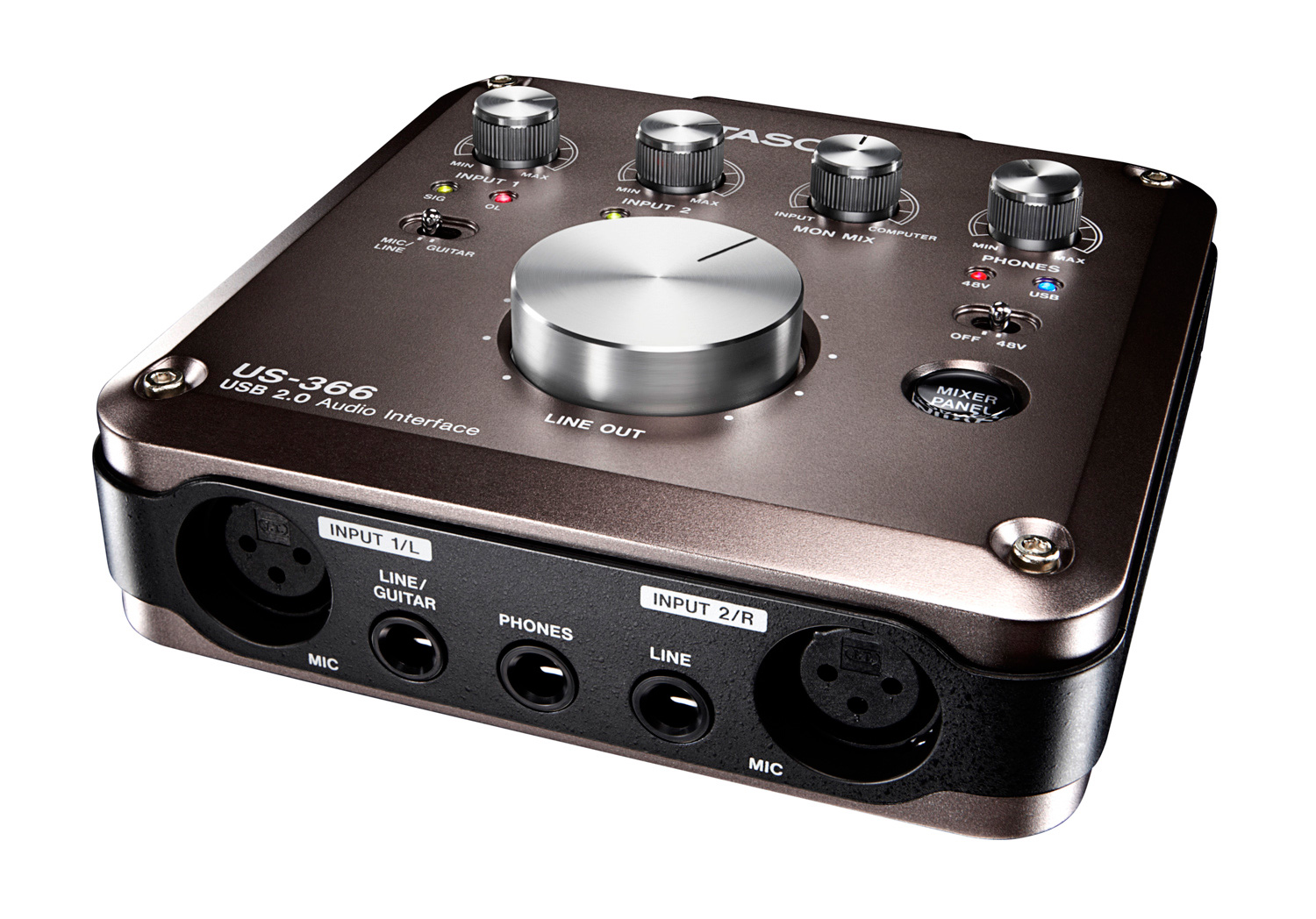 Tascam US366 USB2.0 Audio Interface with DSP Mixer
