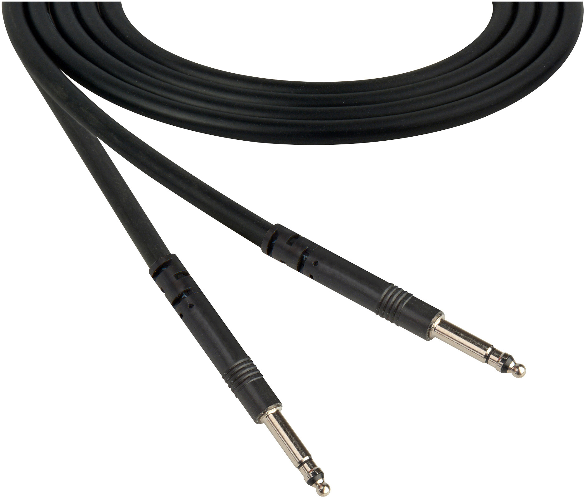 BK6B Bantam to Bantam Audio Patch Cable Nickel Black 6 Foot