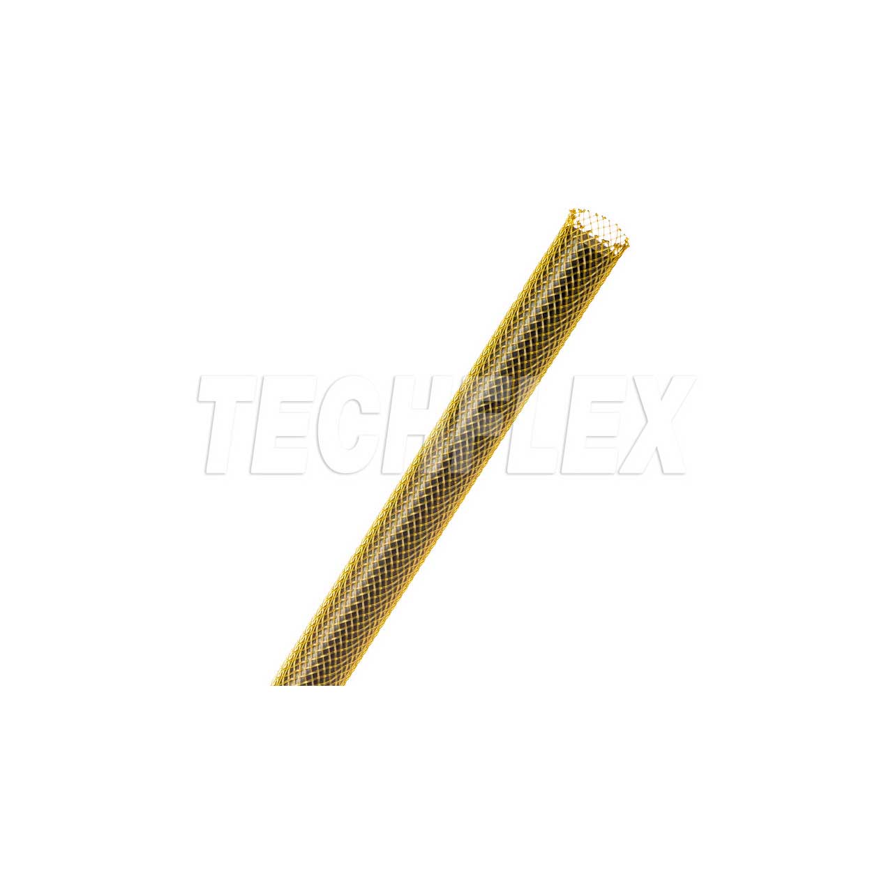 Techflex PTN0.25YL Flexo PET - 1 / 4-Inch Braided Cable Sleeve - Yellow - 500 Foot PTN0.25YL