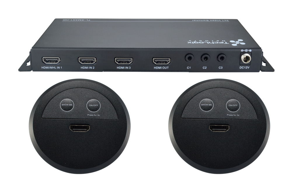 TechLogix TL-SMKIT-01 Share-Me Kit - Switcher & 2 HDMI Control Inserts