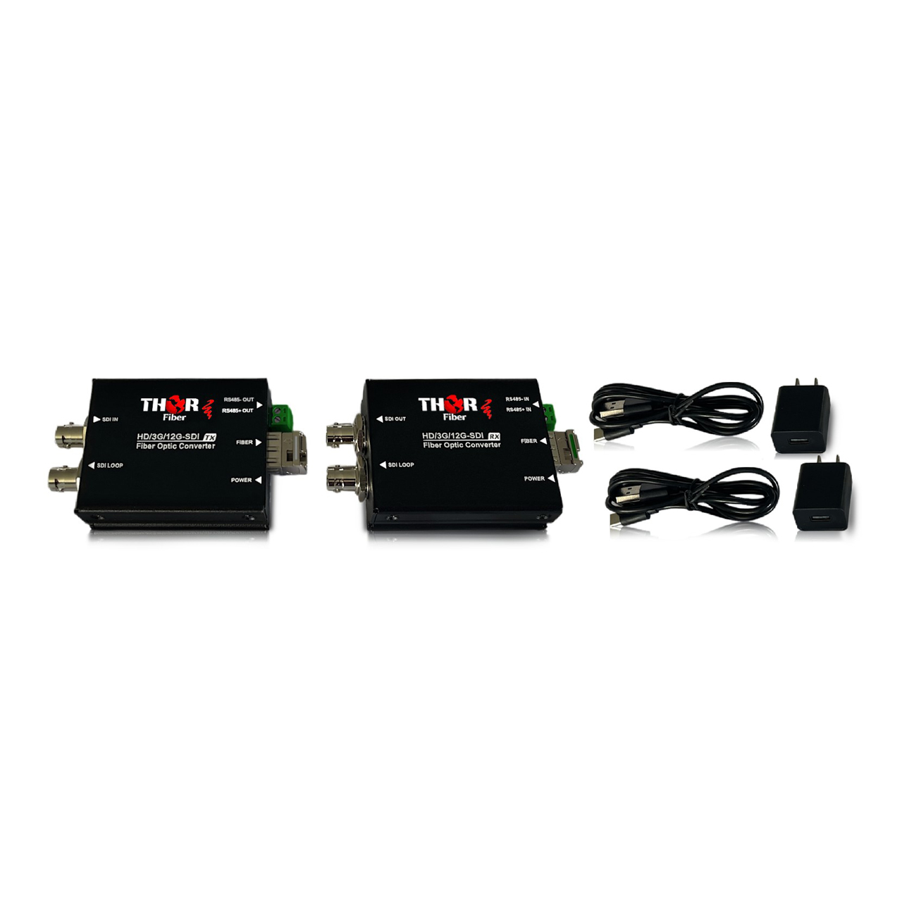 Thor Fiber F-12G-SDI-D-TXRX 1-Channel SDI Fiber Extender for SD / HD ...