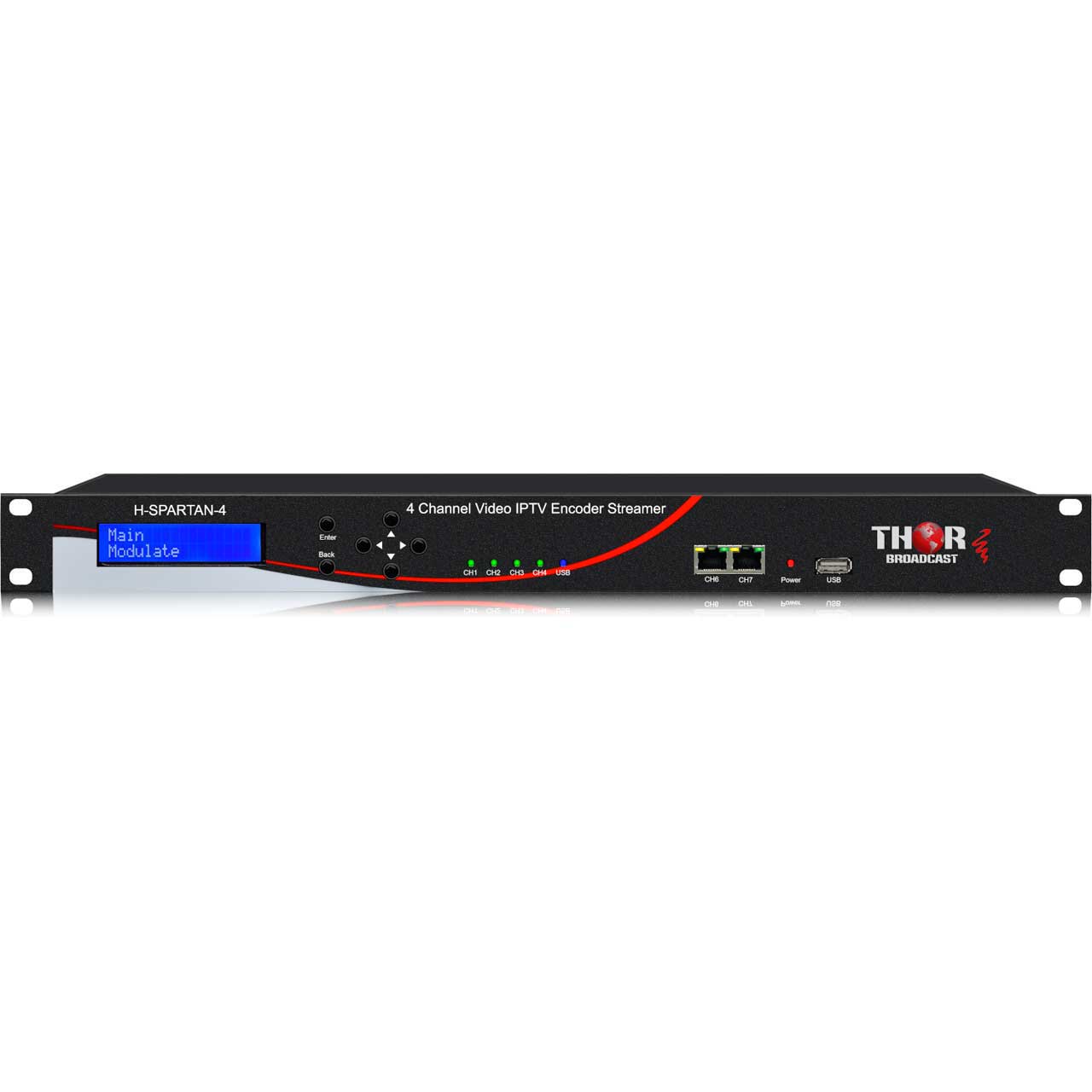 Thor H-SPARTAN-4 4 Channel HDMI & CVBS Network Encoder Streamer UDP/RTP Low Latency HLS/ RTMP/ HTTP & USB Playback  H-SPARTAN-4