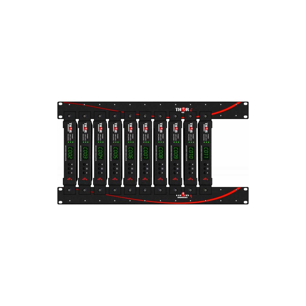 Thor H-Petit-10CH-RM Petit HDMI RF Modulator Chassis System for 1-12 Units - 10 Channel  H-PETIT-10CH-RM