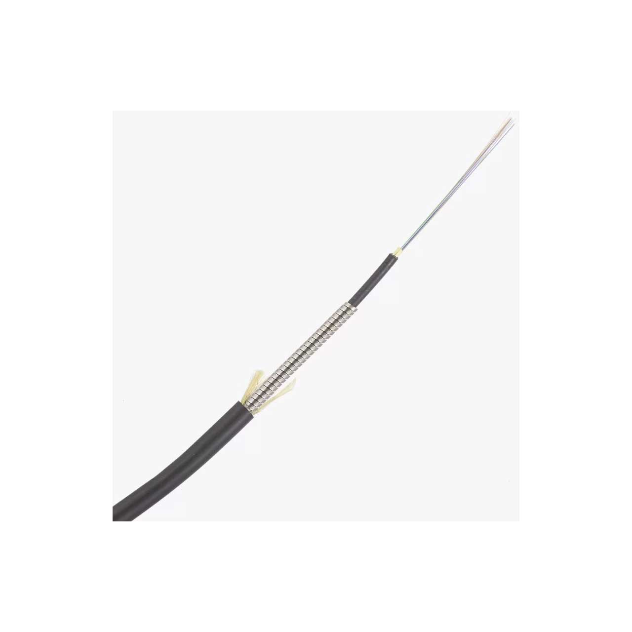 TiniFiber TF12-OS2-RIO 12 Fiber OS2 250um Riser Indoor-Outdoor Armored Fiber Optic Cable - 1000 Foot